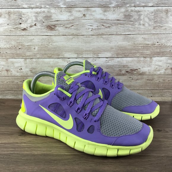 Nike Shoes - Nike Free 5.0 Running Shoe Purple Yellow